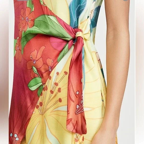 Farm Rio‎ Women's Pietra Mini Wrap Dress Size M Multicolor Vibrant Summer Beach - Picture 3 of 12